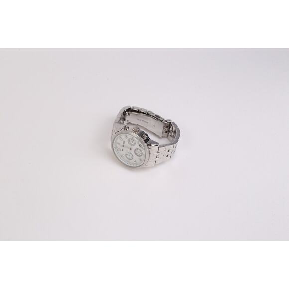 Michael Kors MK-5020 Silver Stainless Steel Chronograph Bracelet Metallic Watch - Picture 2 of 6